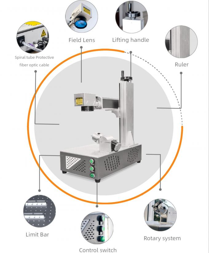 Portable MAX Raycus JPT Fiber Laser Marking 20W 30W 50W Desktop Laser ...