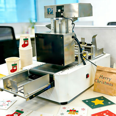 High Efficiency Mini Digital Inkjet Label Printer with Automatic Feeder for Paper Cups & Cartons CMYK Color