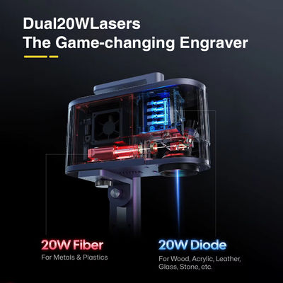 Portable Laser Engraving Machine 20W Fiber Diode Laser Engraver For Cutting
